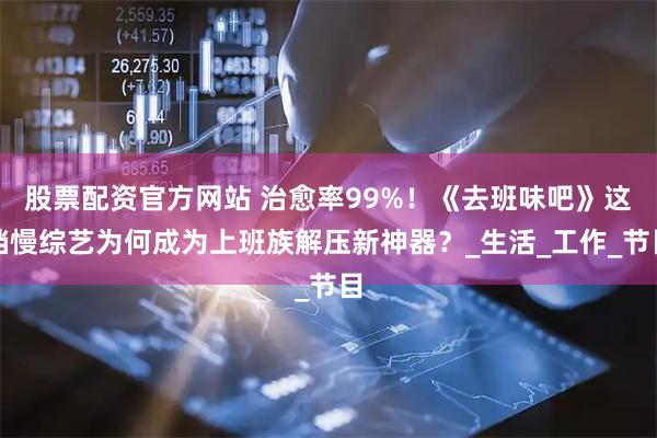 股票配资官方网站 治愈率99%！《去班味吧》这档慢综艺为何成为上班族解压新神器？_生活_工作_节目
